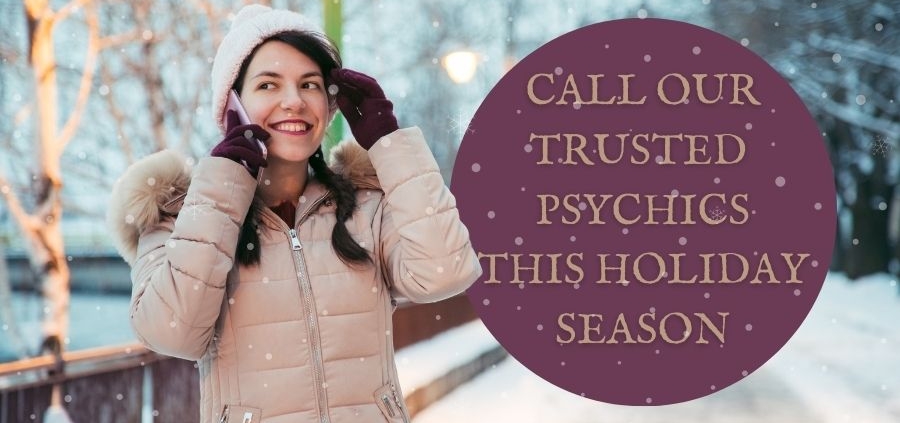 Call our trusted psychic readers this holiday season banner