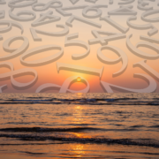 Numerology-image1 a sunset whilst there are numerology calculations in the sky