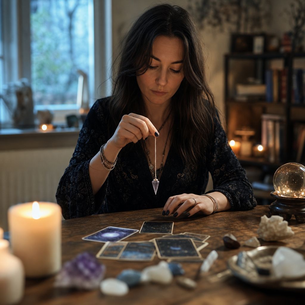 A psychic guiding a client about relationships through clairvoyant insights