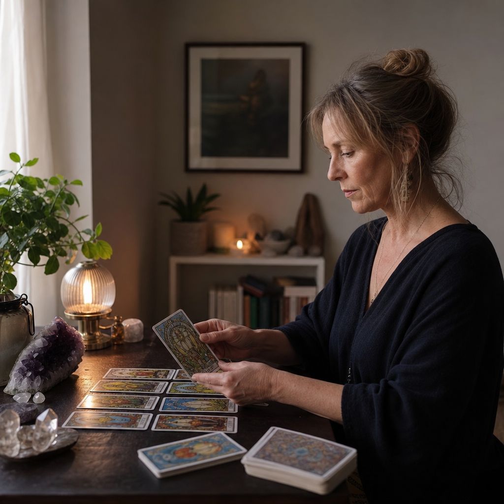 Couple resolving relationship issues through psychic reading