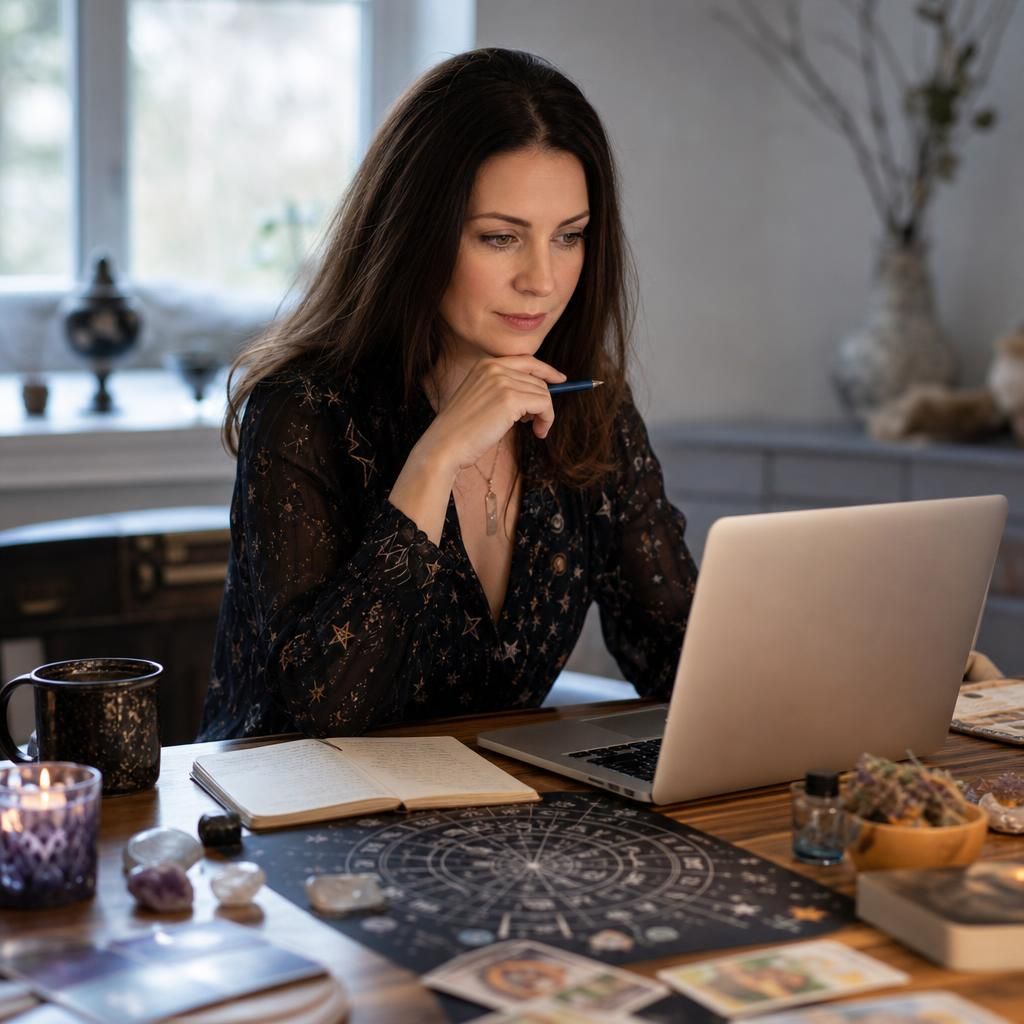 Professional sitting at a desk, contemplating career choices