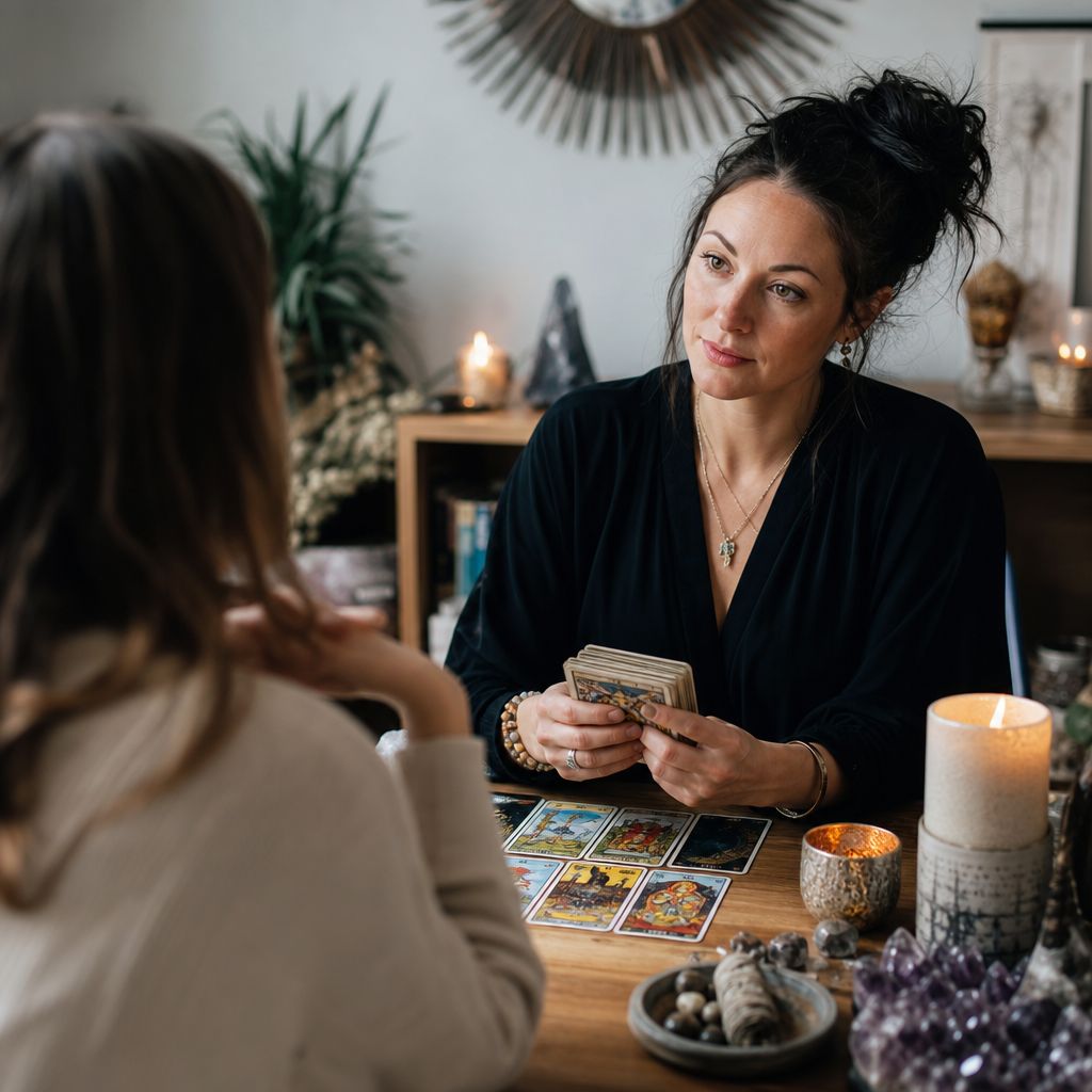 A psychic performing a clairvoyant reading